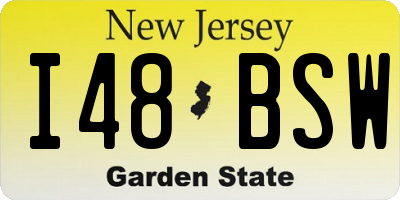 NJ license plate I48BSW