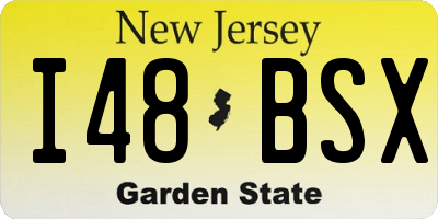 NJ license plate I48BSX