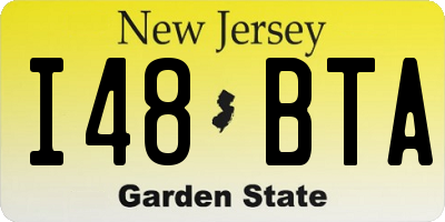 NJ license plate I48BTA