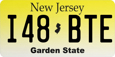 NJ license plate I48BTE