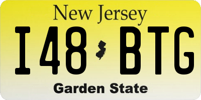 NJ license plate I48BTG