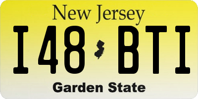 NJ license plate I48BTI