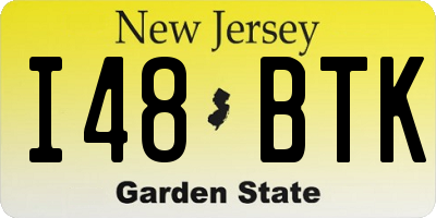 NJ license plate I48BTK