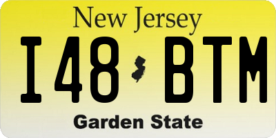 NJ license plate I48BTM