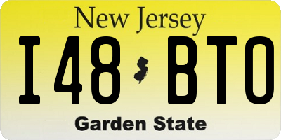 NJ license plate I48BTO
