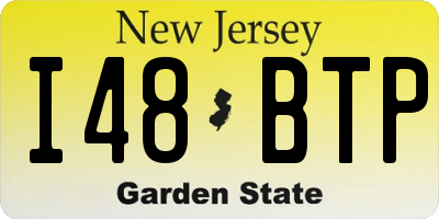 NJ license plate I48BTP