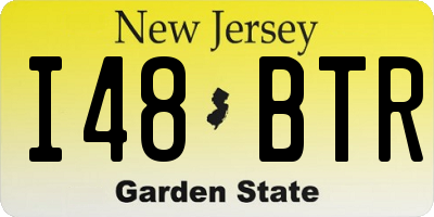NJ license plate I48BTR