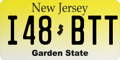 NJ license plate I48BTT