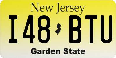 NJ license plate I48BTU