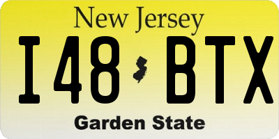 NJ license plate I48BTX