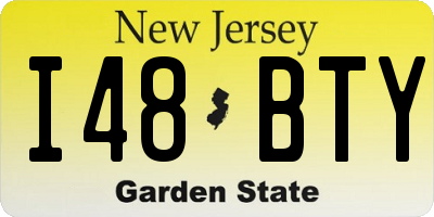 NJ license plate I48BTY