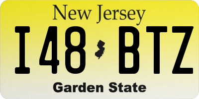 NJ license plate I48BTZ
