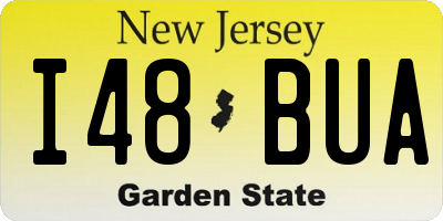 NJ license plate I48BUA