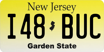 NJ license plate I48BUC