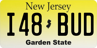 NJ license plate I48BUD