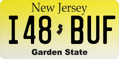 NJ license plate I48BUF
