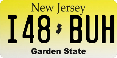 NJ license plate I48BUH