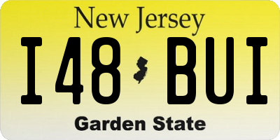 NJ license plate I48BUI