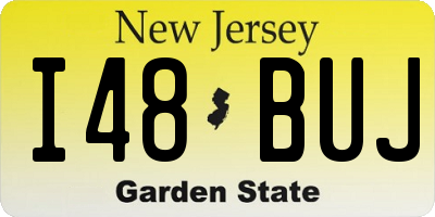 NJ license plate I48BUJ