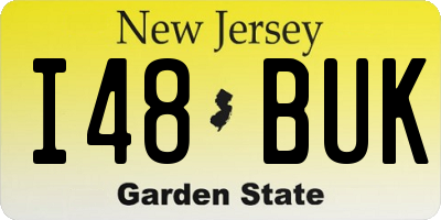 NJ license plate I48BUK