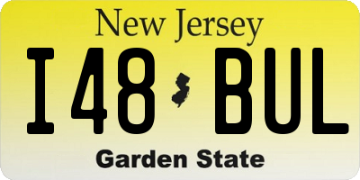 NJ license plate I48BUL