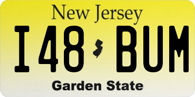 NJ license plate I48BUM