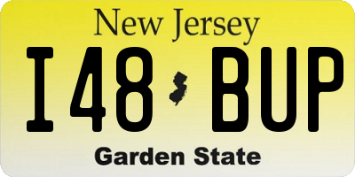 NJ license plate I48BUP