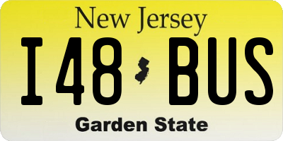 NJ license plate I48BUS
