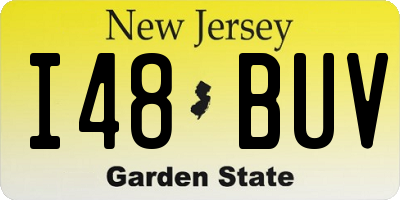 NJ license plate I48BUV