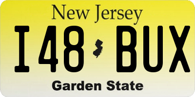 NJ license plate I48BUX