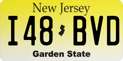 NJ license plate I48BVD