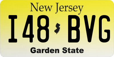 NJ license plate I48BVG