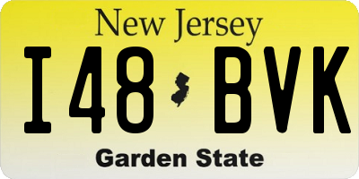 NJ license plate I48BVK