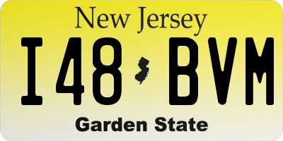 NJ license plate I48BVM