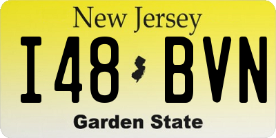 NJ license plate I48BVN