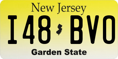 NJ license plate I48BVO