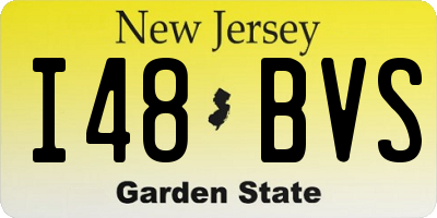 NJ license plate I48BVS