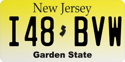 NJ license plate I48BVW