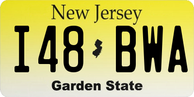 NJ license plate I48BWA