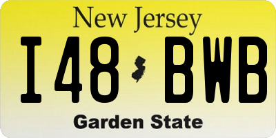 NJ license plate I48BWB