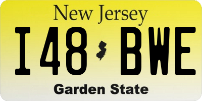 NJ license plate I48BWE
