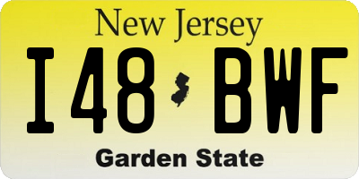 NJ license plate I48BWF