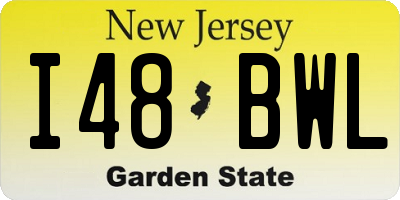 NJ license plate I48BWL