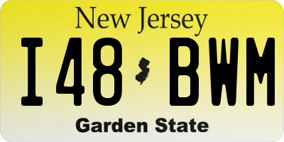 NJ license plate I48BWM