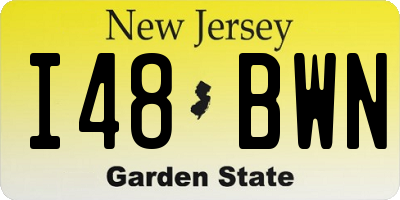 NJ license plate I48BWN