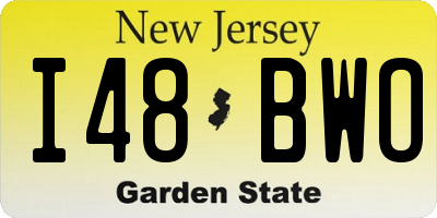 NJ license plate I48BWO
