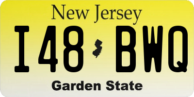 NJ license plate I48BWQ