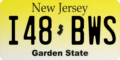 NJ license plate I48BWS