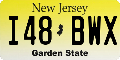 NJ license plate I48BWX