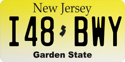 NJ license plate I48BWY